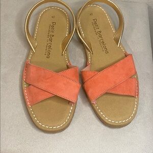 Petit Barcelona Handmade in Menorca Leather Sandal Watermelon Size 9 EU 40